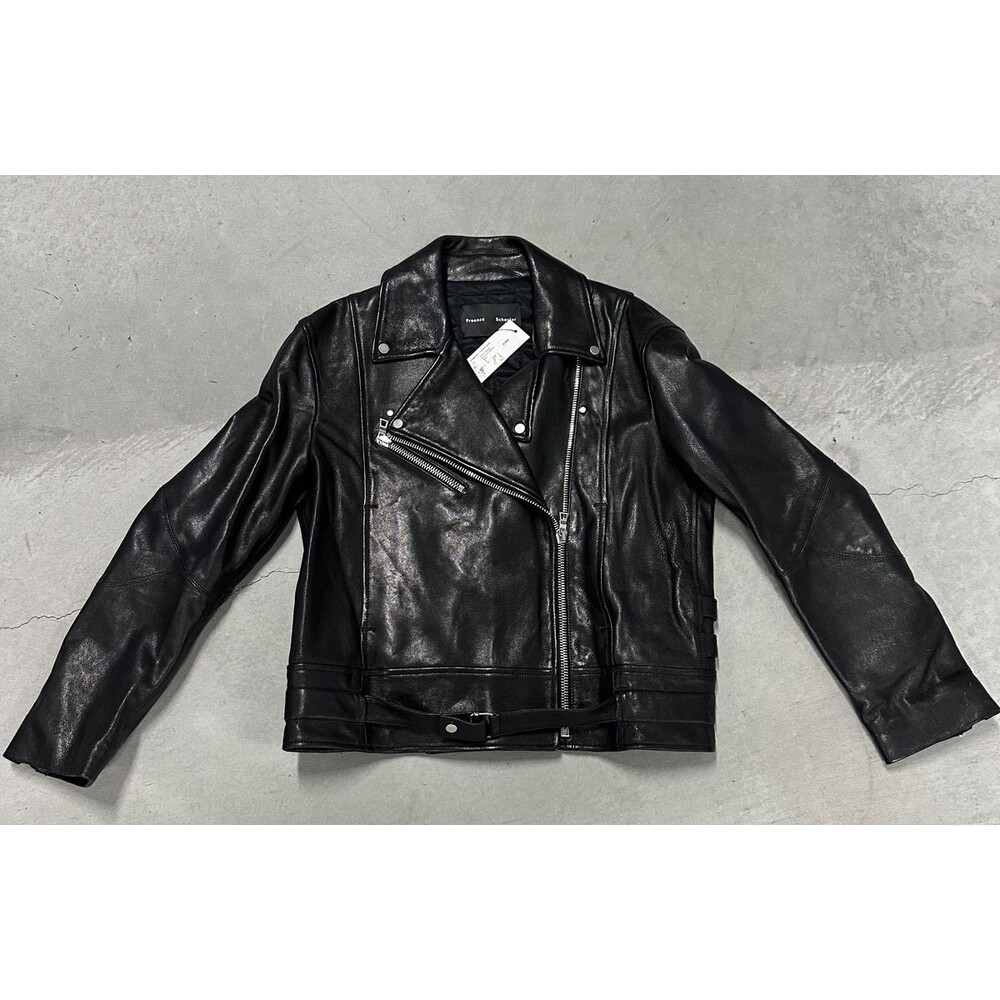 Proenza Schouler Designer Black Leather Motorcycle Jacket – New with Tags